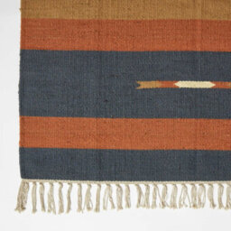 Homescapes Lundi Orange & Blue Kilim Cotton & Jute Rug 160 X 230 Cm - thumbnail 3