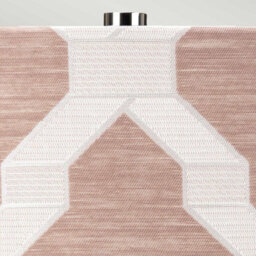 Luminosa Lighting Luminosa Milo Table Lamp With Round Shade, Polished Nickel, White, Pink - thumbnail 2