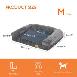 Bingopaw M Orthopedic Memory Foam Dog Bed Waterproof Pet Sofa Couch Removable Cover 80 X 60 X 18 Cm - thumbnail 5