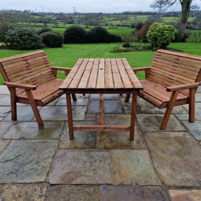 Churnet Valley Garden Furniture Ltd Valley 4 Seat Set 2X2B 1795 Table - image 1