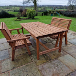 Churnet Valley Garden Furniture Ltd Valley 4 Seat Set 2X2B 1795 Table - thumbnail 4