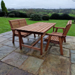 Churnet Valley Garden Furniture Ltd Valley 4 Seat Set 2X2B 1795 Table - thumbnail 2