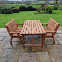 Churnet Valley Garden Furniture Ltd Valley 4 Seat Set 2X2B 1795 Table - thumbnail 3