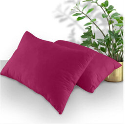 Gaveno Cavailia Plain Housewife Pillowcases Fuchsia, Pair
