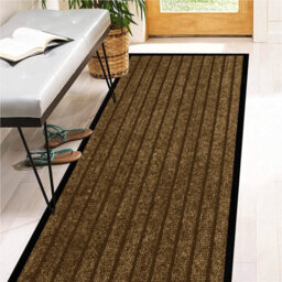 Ameha Pvc Rubber Mat, Non Slip Water Absorbent Dirt Trapper Indoor Outdoor Large Runner And Kitchen Mat, Brown 80X150Cm - thumbnail 9