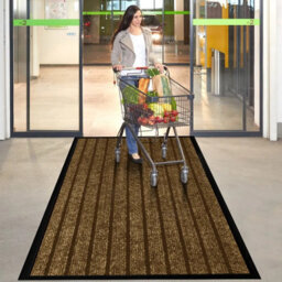 Ameha Pvc Rubber Mat, Non Slip Water Absorbent Dirt Trapper Indoor Outdoor Large Runner And Kitchen Mat, Brown 80X150Cm - thumbnail 2