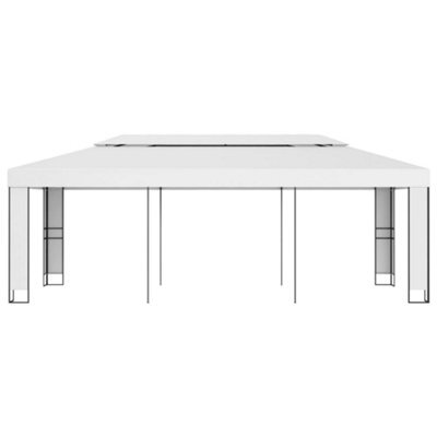 Berkfield Durable Gazebo With Double Roof 3X6 M White - image 1