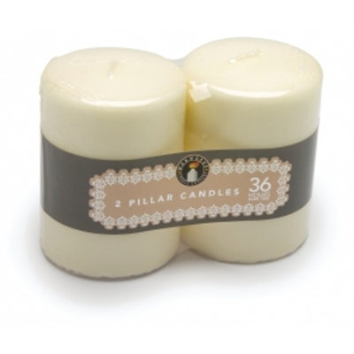 Pack Of 2 Waxworks Pillar Candles