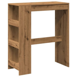 Berkfield Bar Table With Racks Artisan Oak 90X40X103.5 Cm Engineered Wood - thumbnail 2