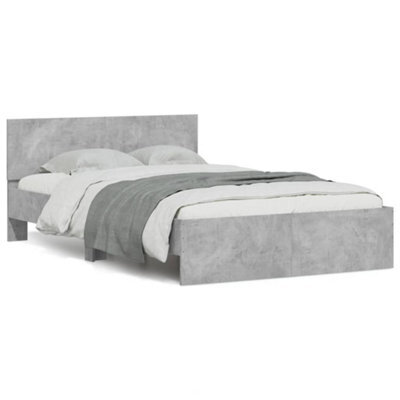 Walplus Engineered Wood Bed Frame With Headboard Rgb Led Lights And Slatted Base For Bedroom - image 1