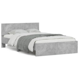 Walplus Engineered Wood Bed Frame With Headboard Rgb Led Lights And Slatted Base For Bedroom - thumbnail 1