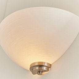 Anson Lighting Ellscott Wall Light Finished In Satin Chrome Plate And White Glass - thumbnail 6
