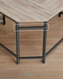 Songmics Corner Office Desk, L-Configuration Workstation, Gaming Station, Desk With 2 Shelves For Storage, Greige And Black - thumbnail 5