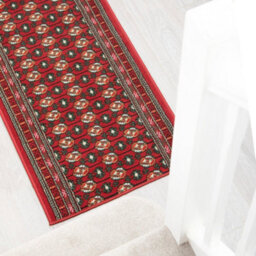 Bravich Red Bokhara Hard Wearing Runner Mat - Texas - 60X120Cm (2'x4')