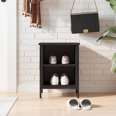 Berkfield Shoe Cabinet Black 38X35X50 Cm Engineered Wood - image 1