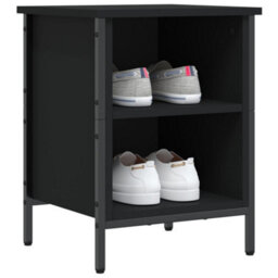 Berkfield Shoe Cabinet Black 38X35X50 Cm Engineered Wood - thumbnail 3