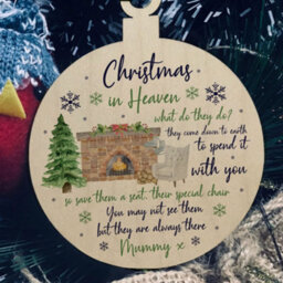Red Ocean Christmas Bauble For Mummy Remembrance Christmas In Heaven Christmas Tree Decoration Gift For Christmas Family Gift - thumbnail 5