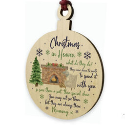 Red Ocean Christmas Bauble For Mummy Remembrance Christmas In Heaven Christmas Tree Decoration Gift For Christmas Family Gift - thumbnail 3