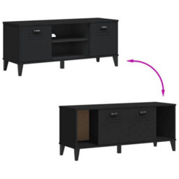 Vidaxl Shoe Bench Viken Black 106X35X45 Cm Engineered Wood - thumbnail 8