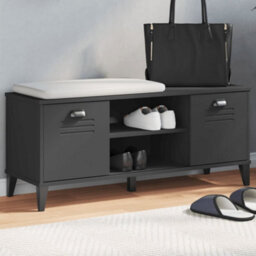 Vidaxl Shoe Bench Viken Black 106X35X45 Cm Engineered Wood
