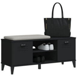 Vidaxl Shoe Bench Viken Black 106X35X45 Cm Engineered Wood - thumbnail 4