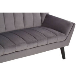 Orsina Refined 2 Seat Grey Sofa, Velvet Upholstered Mid Century Sofa, Elegant Contemporary Sofa For Livingroom - thumbnail 8