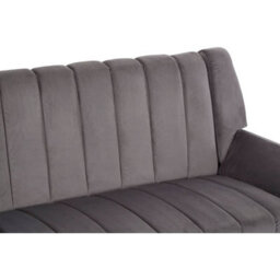 Orsina Refined 2 Seat Grey Sofa, Velvet Upholstered Mid Century Sofa, Elegant Contemporary Sofa For Livingroom - thumbnail 7