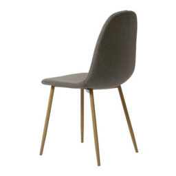 Asteria Dining Chairs Set Of 4 Upholstered Linen Fabric Dark Grey Wood Leg - thumbnail 7