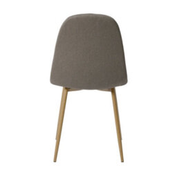 Asteria Dining Chairs Set Of 4 Upholstered Linen Fabric Dark Grey Wood Leg - thumbnail 8
