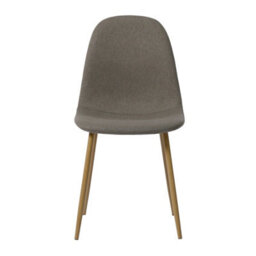 Asteria Dining Chairs Set Of 4 Upholstered Linen Fabric Dark Grey Wood Leg - thumbnail 4