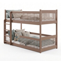 Arte Milk Chocolate Wooden Bunk Bed 90 X 190 Cm - No Mattresses - thumbnail 1