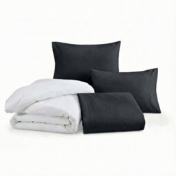 Ameha Duvet 13.5 Tog With Charcoal Duvet Cover & Matching Pillowcases, Breathable, Bedding Set, Single 135X200Cm - thumbnail 1