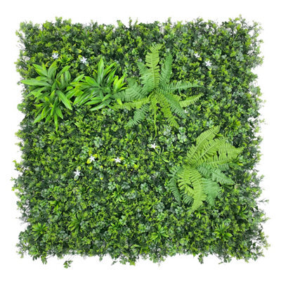 The Chair Cover Company Artificial Plant Flower Wall Panels Realistic Indoor Outdoor Greenery 1M X 1M For Home, Garden, Office Decor