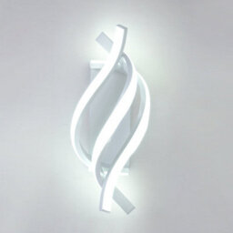 Pheashine White Aluminium Spiral 3 Bar Led Wall Light 22W 6500K Cool White For Bedroom,corridor,living Room,staircase - thumbnail 1
