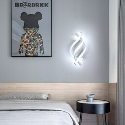 Pheashine White Aluminium Spiral 3 Bar Led Wall Light 22W 6500K Cool White For Bedroom,corridor,living Room,staircase - thumbnail 5