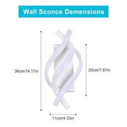 Pheashine White Aluminium Spiral 3 Bar Led Wall Light 22W 6500K Cool White For Bedroom,corridor,living Room,staircase - thumbnail 3