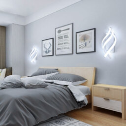 Pheashine White Aluminium Spiral 3 Bar Led Wall Light 22W 6500K Cool White For Bedroom,corridor,living Room,staircase - thumbnail 6