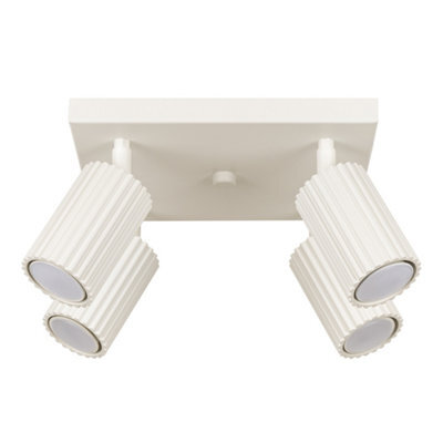 Luminosa Lighting Luminosa Karbon Minimalist Ceiling Spotlight Cluster 4 Light Beige - image 1