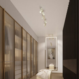 Luminosa Lighting Luminosa Karbon Minimalist Ceiling Spotlight Cluster 4 Light Beige - thumbnail 8