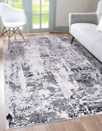 Styra Modern Grunge Abstract Area Rugs Silver 160X230 Cm - thumbnail 4