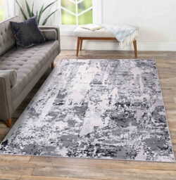Styra Modern Grunge Abstract Area Rugs Silver 160X230 Cm - thumbnail 1