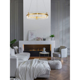 Luminosa Lighting Luminosa Kezo 60Cm Pendant Ceiling Light Platinum Gold Triac Dimmable Led 45W 2700Lm 3500K - thumbnail 2