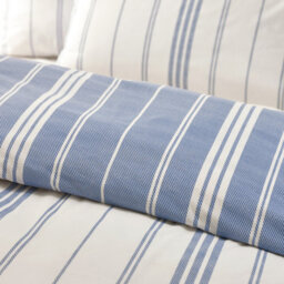 Catherine Lansfield Harbour Stripe Blue Duvet Cover Set Super King Bedding Set - thumbnail 5