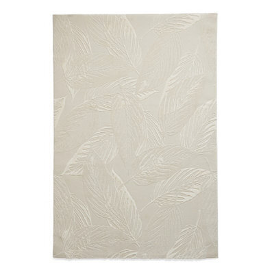 Cream Optical 3D Washable Modern Abstract Dining Room Bedroom & Living Room Rug-120Cm X 170Cm - image 1
