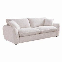 Furnishings For Less UK Berti Modern Beige Fabric Sofa Suite Curved Arms - thumbnail 6