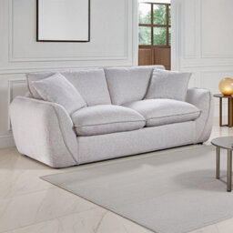 Furnishings For Less UK Berti Modern Beige Fabric Sofa Suite Curved Arms - thumbnail 2