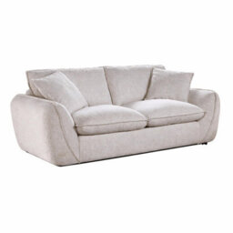 Furnishings For Less UK Berti Modern Beige Fabric Sofa Suite Curved Arms - thumbnail 3