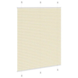 Berkfield Pleated Blind Cream 105X150 Cm Fabric Width 104.4 Cm Polyester - thumbnail 4