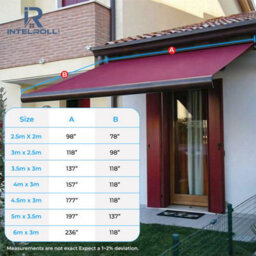 INTROLL Int500 - Full Cassette Retractable Garden Patio Canopy Manual Grey Frame - Anthracite Grey Fabric - 3.5M X 3M - thumbnail 2