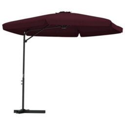 Berkfield Outdoor Parasol With Steel Pole 300 Cm Bordeaux Red